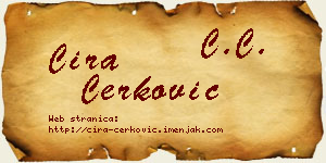 Ćira Čerković vizit kartica